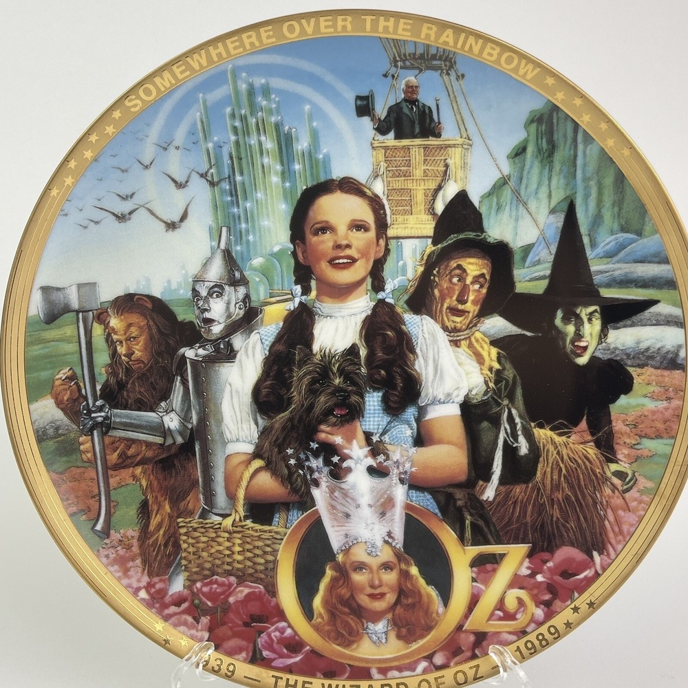 The Wizard of Oz‎ Somewhere Over The Rainbow 1989 Hamilton Collector Plate 50th
